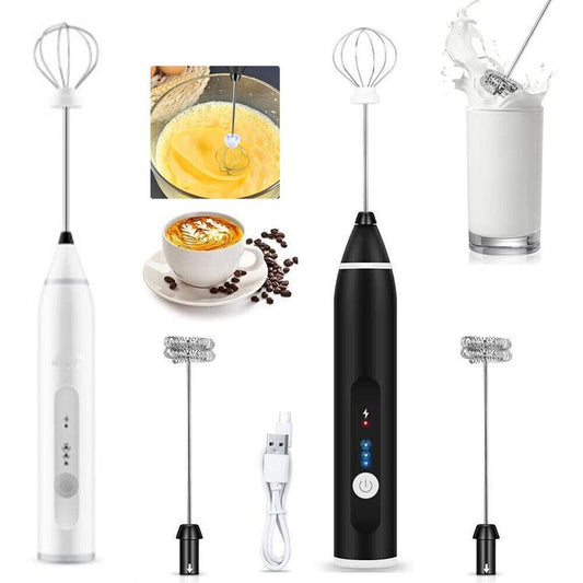 1 PCS Electric Milk Frother Portable Egg Beater USB Rechargeable Handheld Coffee Blender Milk Shaker Mixer Foamer Food Blender