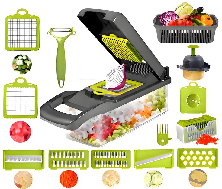 14/16 in 1 Multifunctional Vegetable Chopper Onion Chopper Handle Food Grate Food Chopper Kitchen Vegetable Slicer Dicer Cut